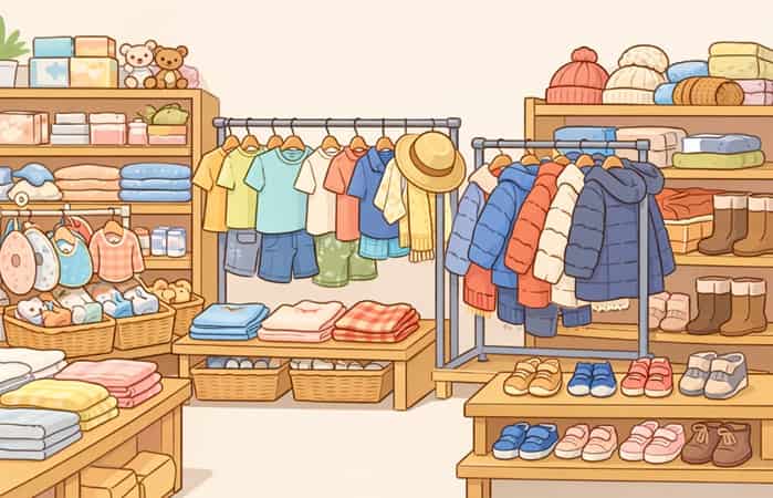 子供服売り場のイメージ